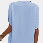 Marjolein™ Dames V-Hals Blouse met Korte Mouwen