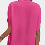 Marjolein™ Dames V-Hals Blouse met Korte Mouwen