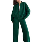 Amanda Cara | Luxe Tweedelige Set met Ritssluiting & Moderne Elegantie