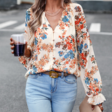 Evangeline™ Dames Blouse met Bloemenprint