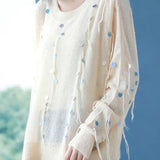 Beatrice™ Speelse Trui met Metallic Accenten