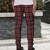 Raaf™ Heren Geruite Skinny Jogger