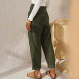 Scarlett™ Dames Casual Linnenlook Broek