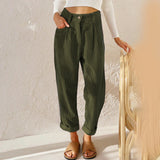 Scarlett™ Dames Casual Linnenlook Broek