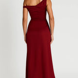 Elegante One Shoulder Avondjurk met Split
