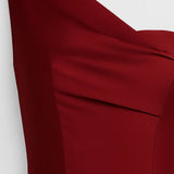 Elegante asymmetrische lange avondjurk met split