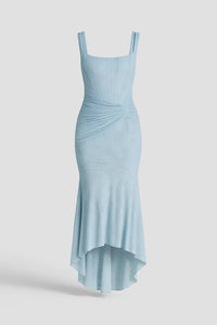 Dames Asymmetrische Midi Jurk Met Brede Bandjes