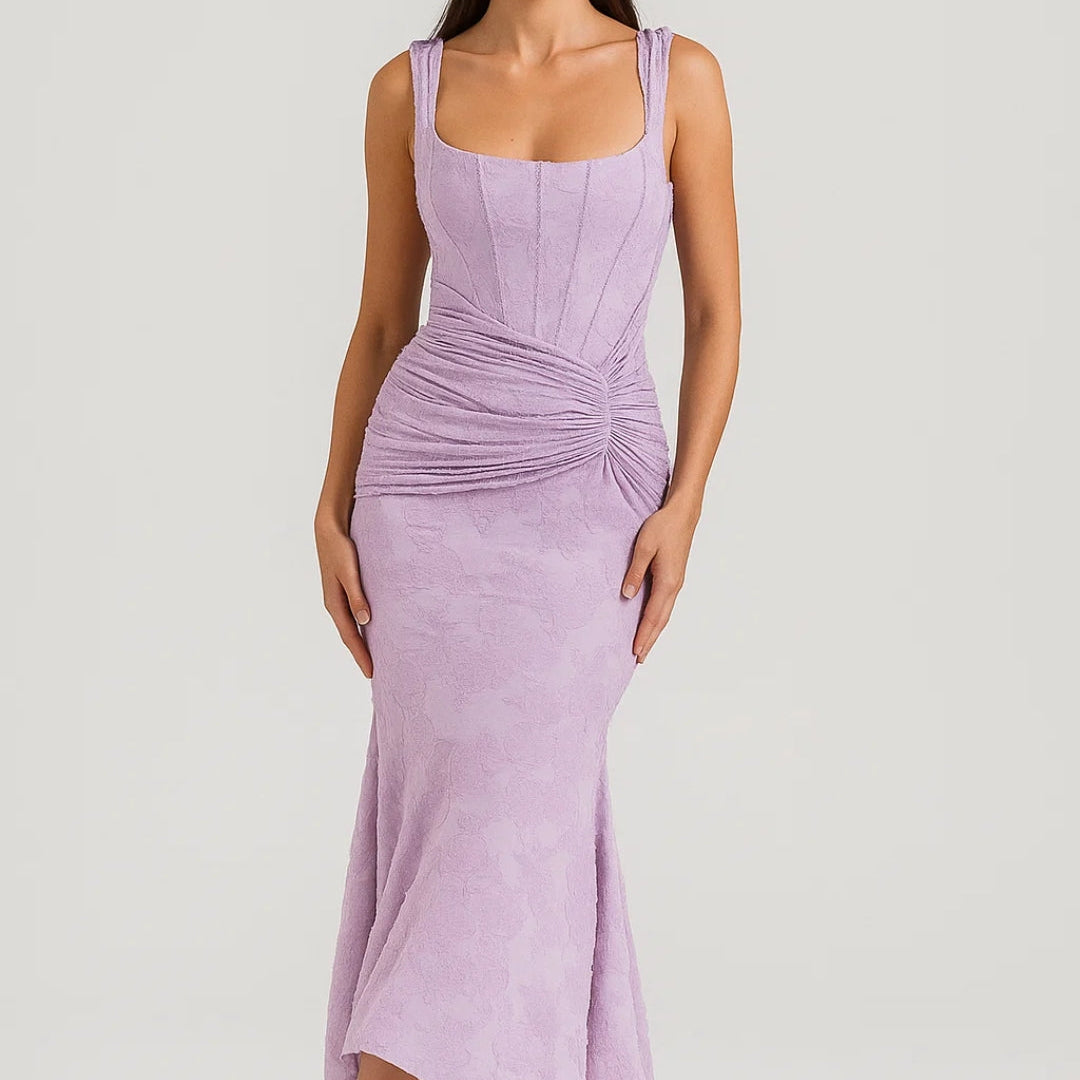 Dames Asymmetrische Midi Jurk Met Brede Bandjes