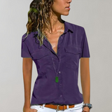 Aurora - Zomerse damesblouse met korte mouwen
