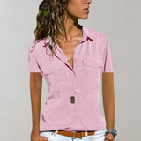 Aurora - Zomerse damesblouse met korte mouwen