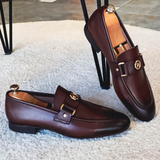 Elmar™ Luxe Heren Loafers met Gouden Accent