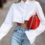 Geknipte Damesblouse met Raw Cut – Modern, Urban & Statementsterk