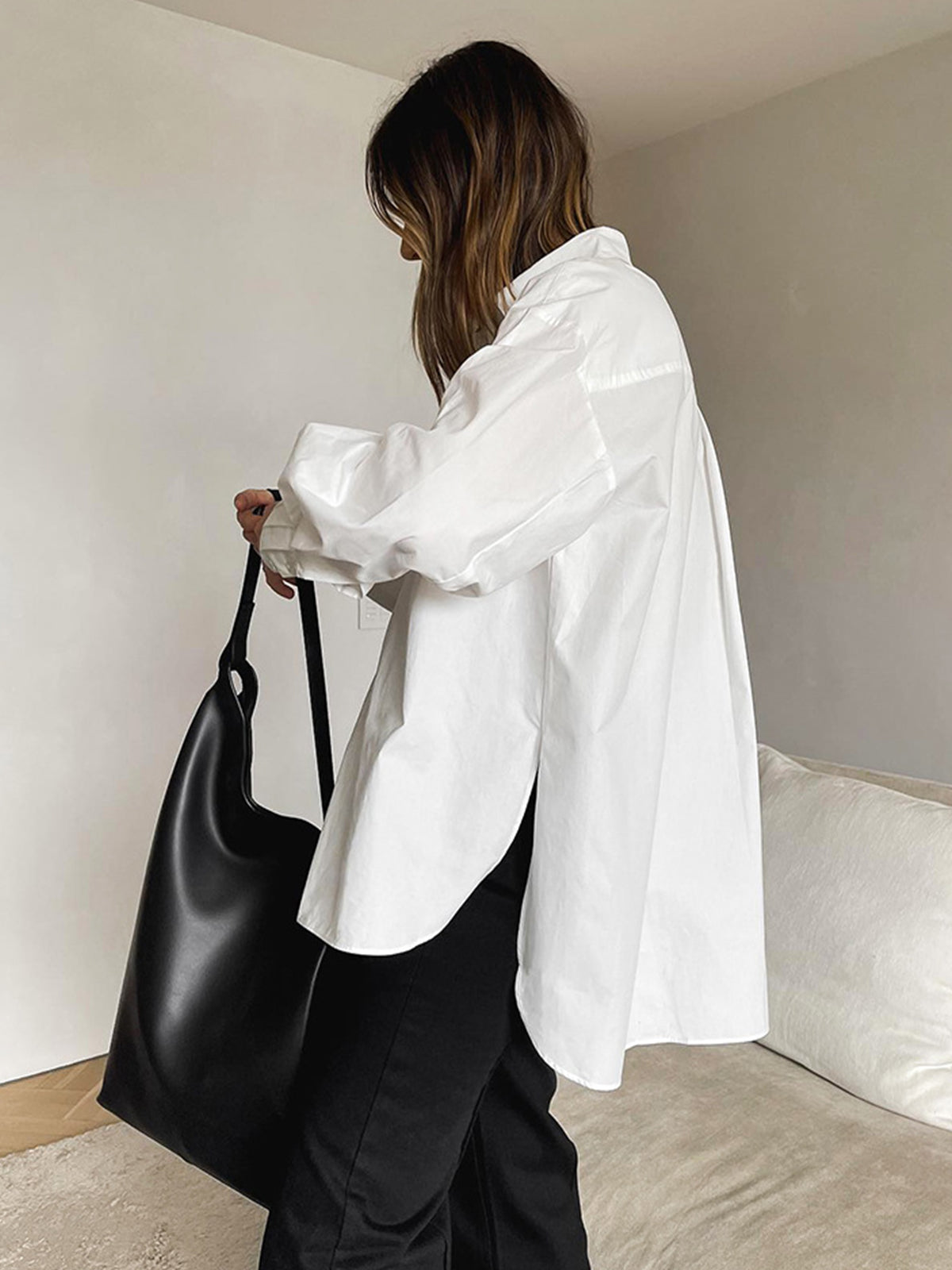 Klassieke Oversized Damesblouse – Tijdloos, Veelzijdig & Minimalistisch