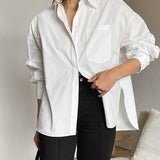 Klassieke Oversized Damesblouse – Tijdloos, Veelzijdig & Minimalistisch