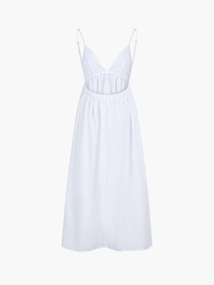 Elena | Rugloos Maxi-jurk met Cut-Out – Tijdloze Zomer Elegantie