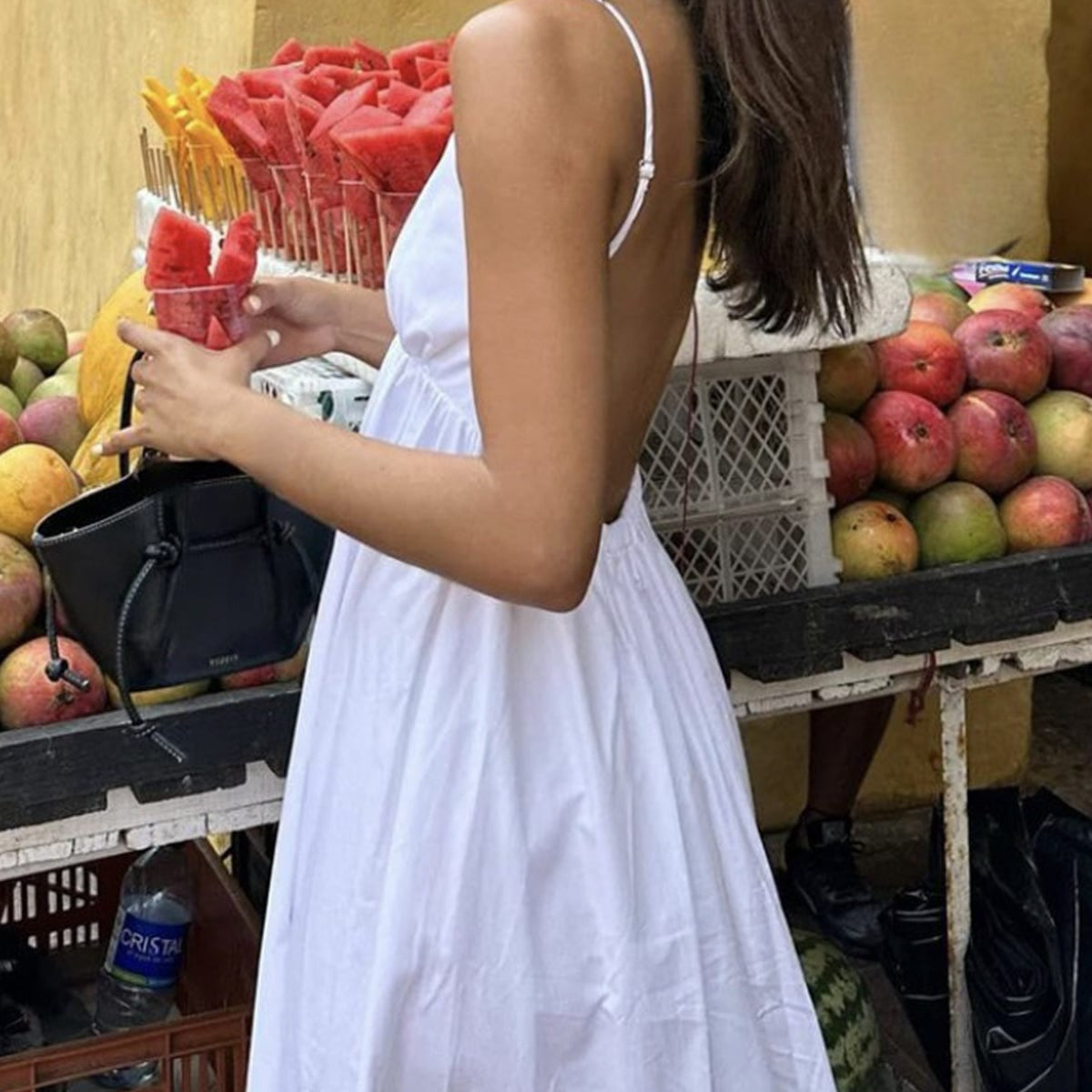 Elena | Rugloos Maxi-jurk met Cut-Out – Tijdloze Zomer-Elegantie