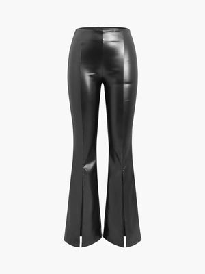 Emilia | Uitlopende Flair-broek met Ritsen