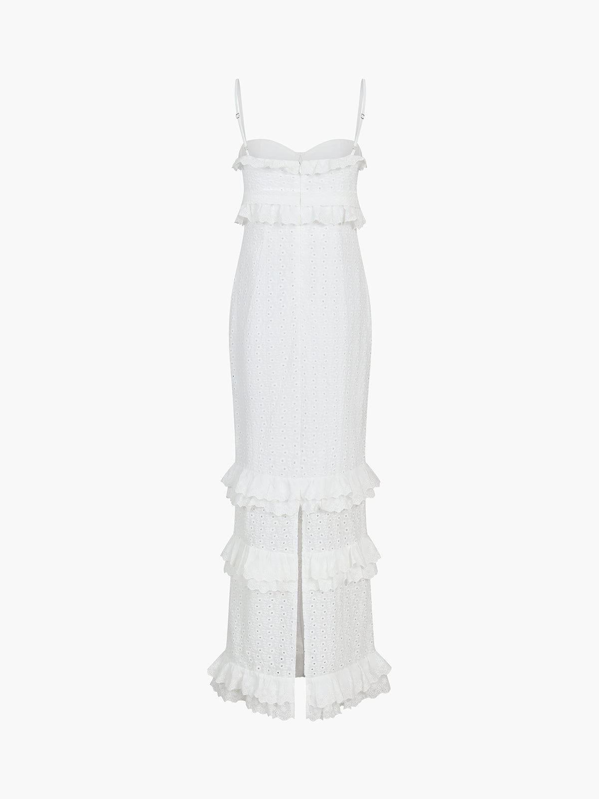 Hanna | Romantische kantjurk met ruches – Feminine elegantie in wit