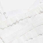 Hanna | Romantische kantjurk met ruches – Feminine elegantie in wit