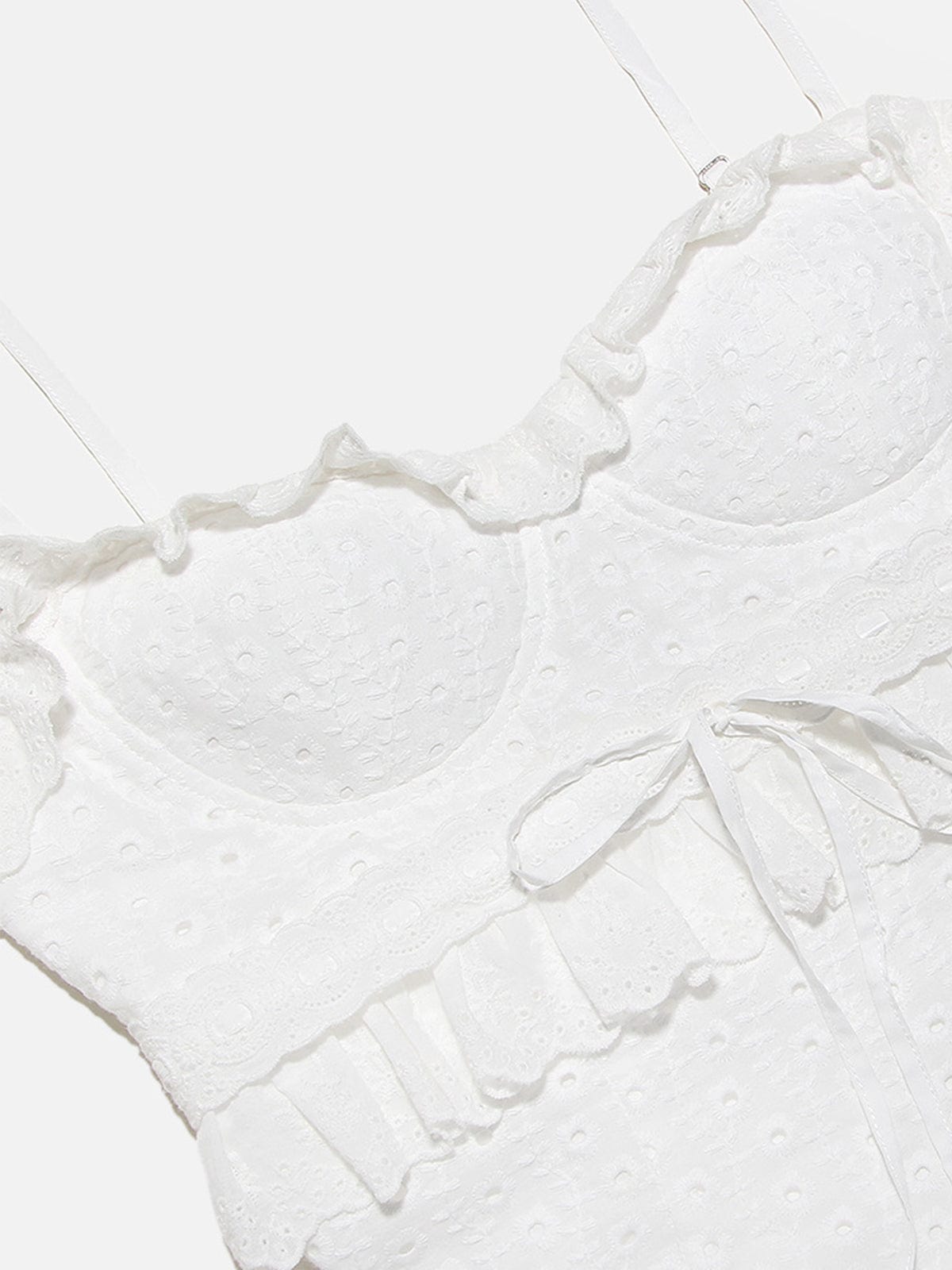 Hanna | Romantische kantjurk met ruches – Feminine elegantie in wit