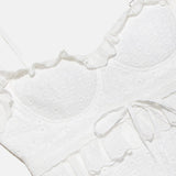 Hanna | Romantische kantjurk met ruches – Feminine elegantie in wit
