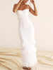 Hanna | Romantische kantjurk met ruches – Feminine elegantie in wit