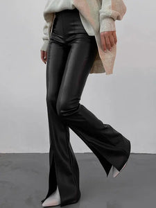 Emilia | Uitlopende Flair-broek met Ritsen