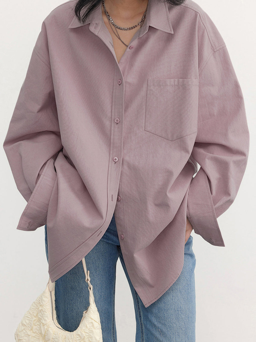 Oversized Dames Blouse in Oudroze – Casual, Elegant & Veelzijdig