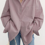 Oversized Dames Blouse in Oudroze – Casual, Elegant & Veelzijdig