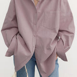 Oversized Dames Blouse in Oudroze – Casual, Elegant & Veelzijdig