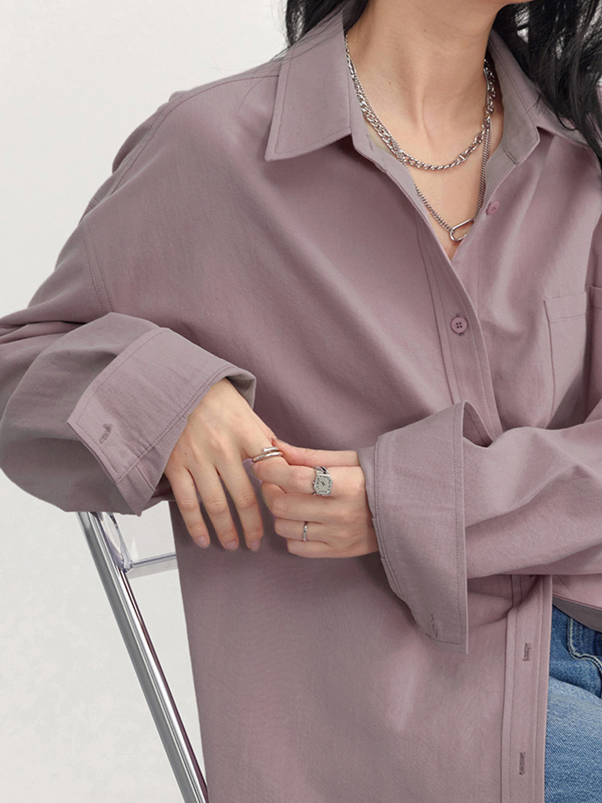 Oversized Dames Blouse in Oudroze – Casual, Elegant & Veelzijdig