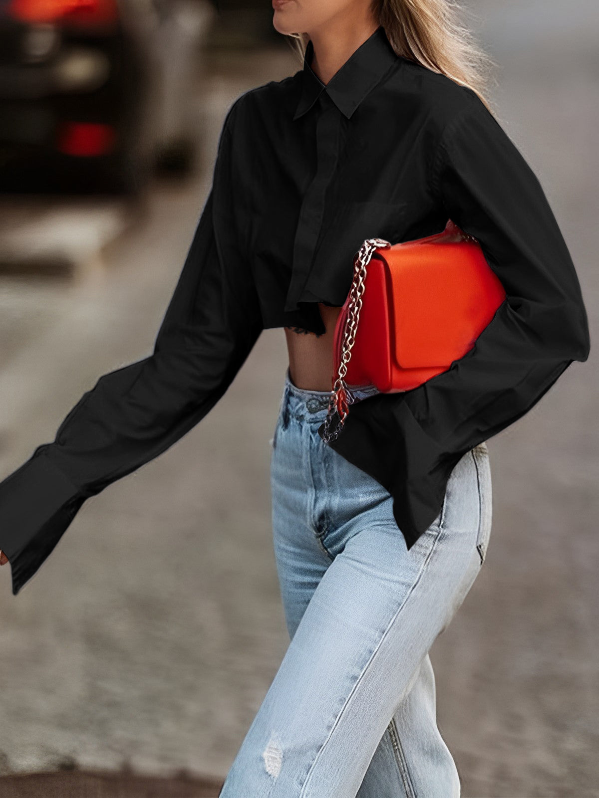 Geknipte Damesblouse met Raw Cut – Modern, Urban & Statementsterk