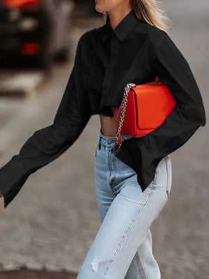Geknipte Damesblouse met Raw Cut – Modern, Urban & Statementsterk