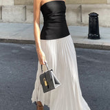 Elise | Stijlvolle Bustier-Top & Vloeiende Maxi-Rok voor een Elegante Look