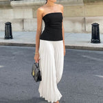 Elise | Stijlvolle Bustier-Top & Vloeiende Maxi-Rok voor een Elegante Look
