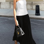 Elise | Stijlvolle Bustier-Top & Vloeiende Maxi-Rok voor een Elegante Look