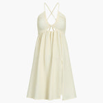 Hadley | Luchtige Midi-jurk met Cut-Out, Spaghettibandjes en Hoge Split