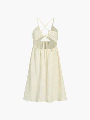 Hadley | Luchtige Midi-jurk met Cut-Out, Spaghettibandjes en Hoge Split