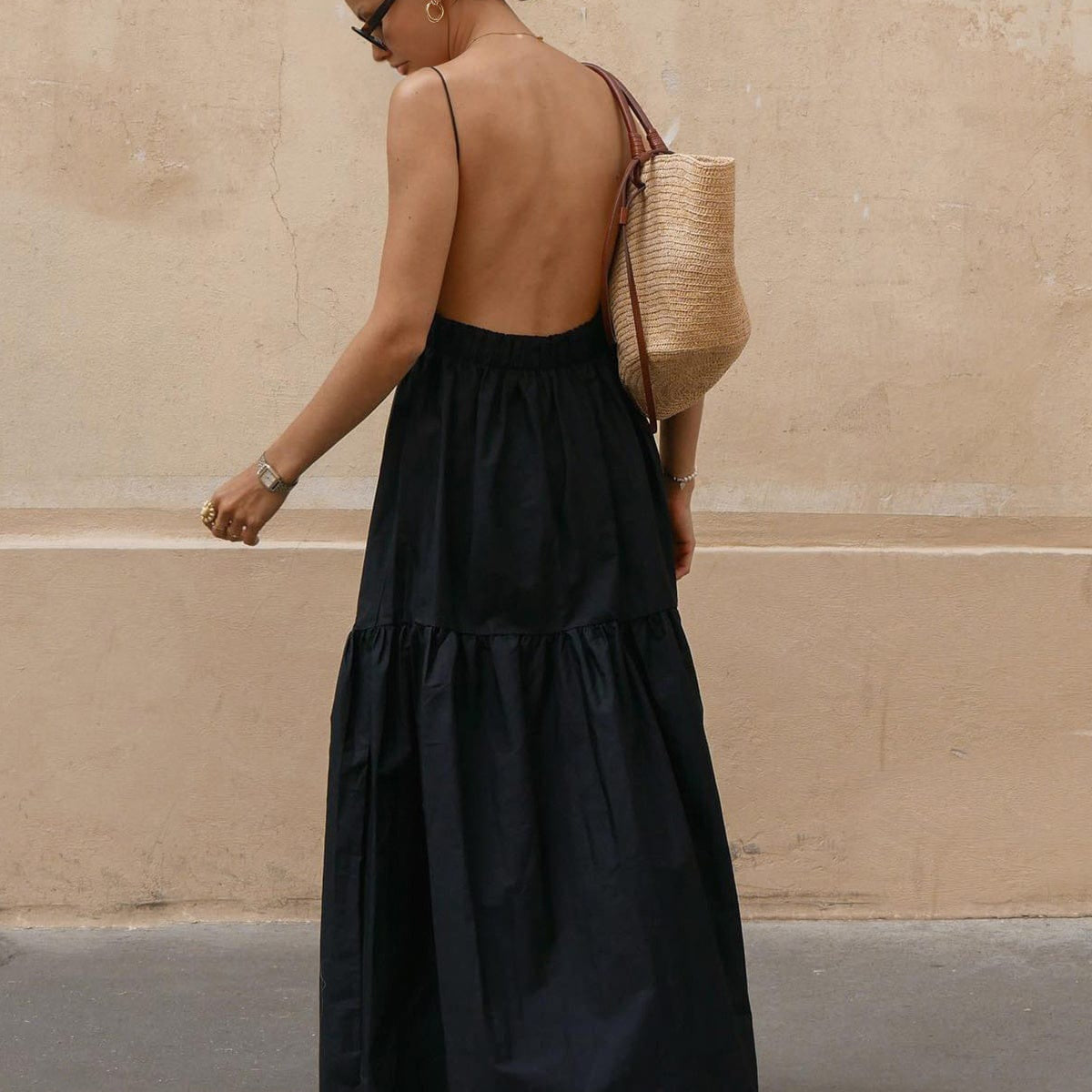 Rosa | Luchtige Maxijurk met Spaghetti Bandjes – Zomerse Chic