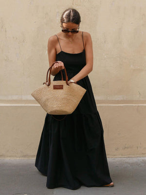 Rosa | Luchtige Maxijurk met Spaghetti Bandjes – Zomerse Chic