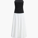 Elise | Stijlvolle Bustier-Top & Vloeiende Maxi-Rok voor een Elegante Look