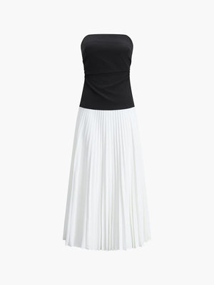 Elise | Stijlvolle Bustier-Top & Vloeiende Maxi-Rok voor een Elegante Look