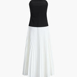 Elise | Stijlvolle Bustier-Top & Vloeiende Maxi-Rok voor een Elegante Look