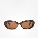 Ovale Retro Zonnebril met Luipaardprint en UV Bescherming