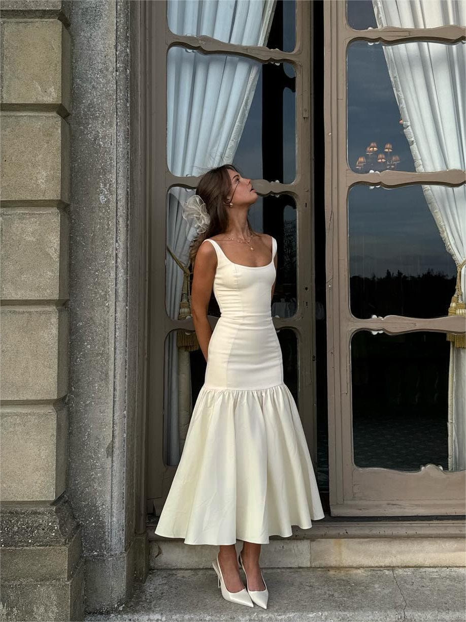 Evelyn | Elegante Rimpel Maxijurk voor Stijlvolle Gelegenheden