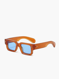 Retro Vierkante Zonnebril met Gekleurde Glazen en UV Bescherming