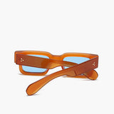 Retro Vierkante Zonnebril met Gekleurde Glazen en UV Bescherming