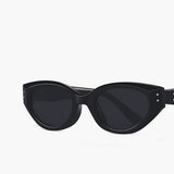 Ovale Zonnebril met Cat Eye Vorm en UV Bescherming