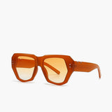 Oversized Retro Zonnebril met Gekleurde Glazen en UV Bescherming