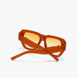 Oversized Retro Zonnebril met Gekleurde Glazen en UV Bescherming